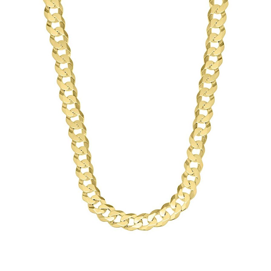 Men CANDY | Curb Chain Necklace Hemera 7.7 Mm, 925 Sterling Silver, Gold-Plated