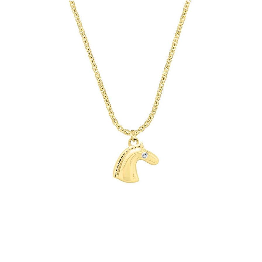 Necklaces CANDY | Necklace Horse, 925 Sterling Silver, Gold-Plated