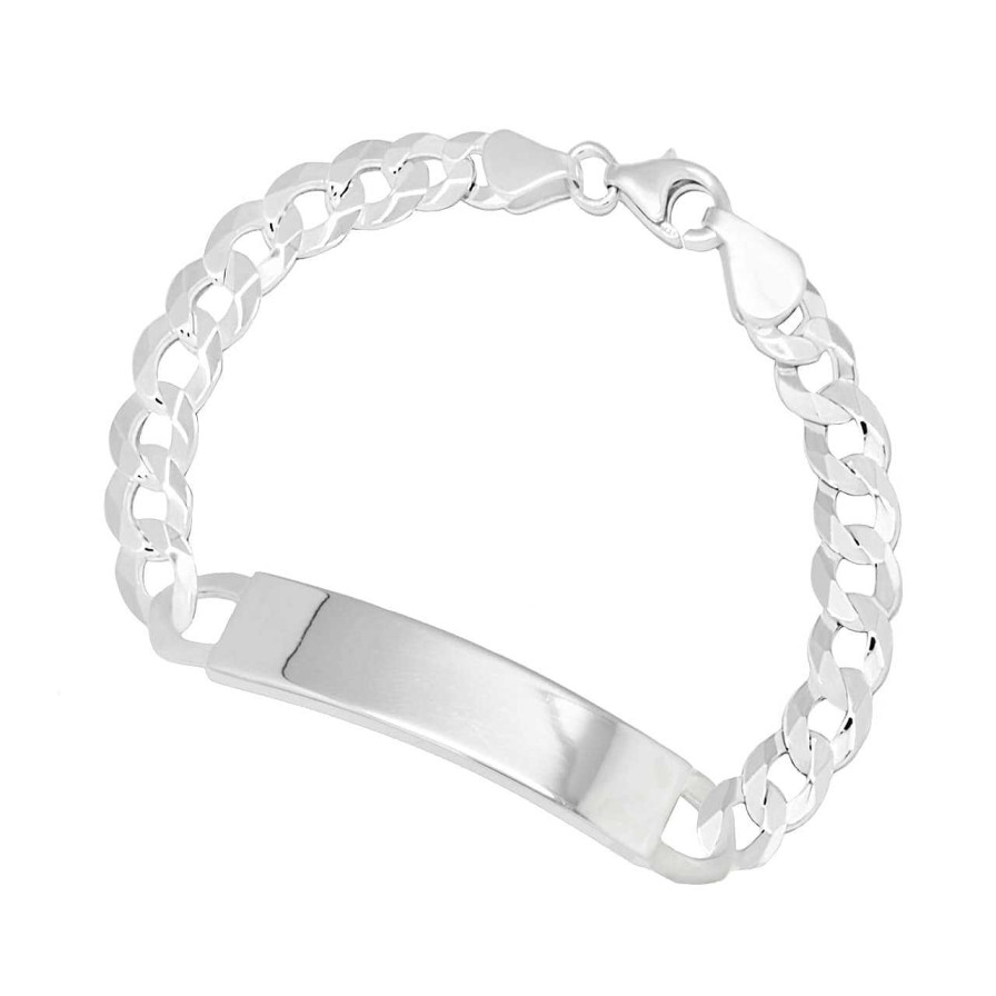 Men CANDY | Id Bracelet Curb 10.0 Mm, 925 Sterling Silver