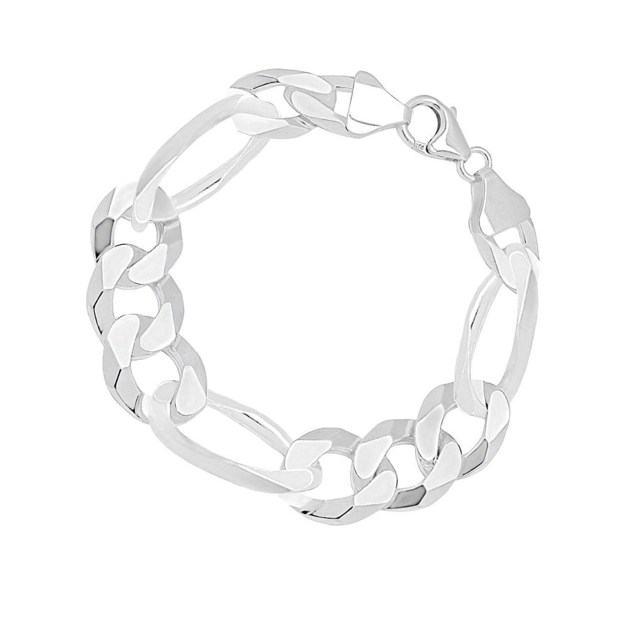 Men CANDY | Figaro Bracelet Aigle 17.0 Mm, 925 Sterling Silver