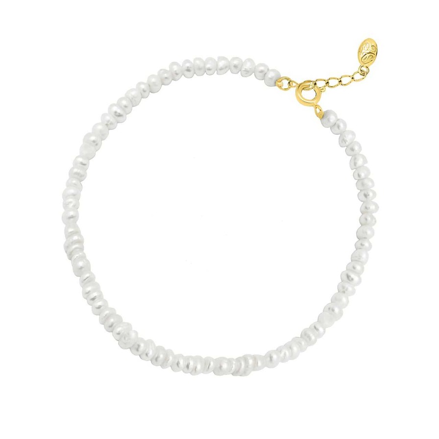 Bracelets CANDY | Pearl Bracelet Marea, 925 Sterling Silver, Gold-Plated