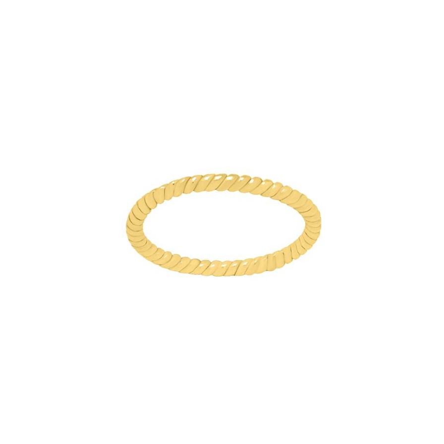 Rings CANDY | Ring Twist, 925 Sterling Silver, Gold-Plated