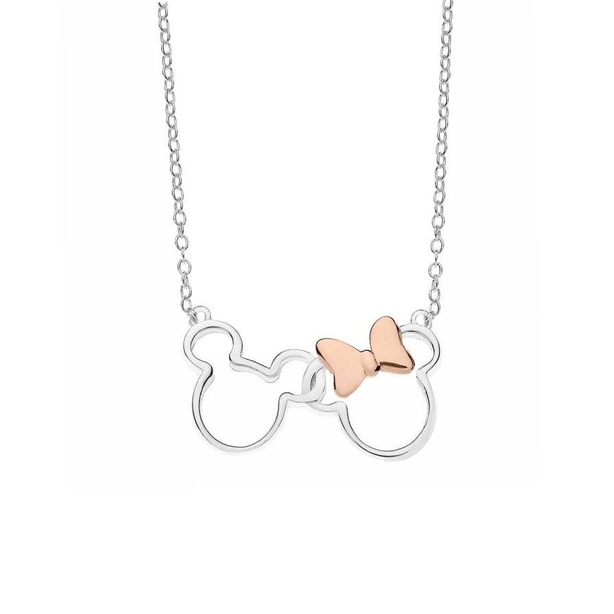 Children CANDY | Disney Necklace Mickey & Minnie Mouse, 925 Sterling Silver