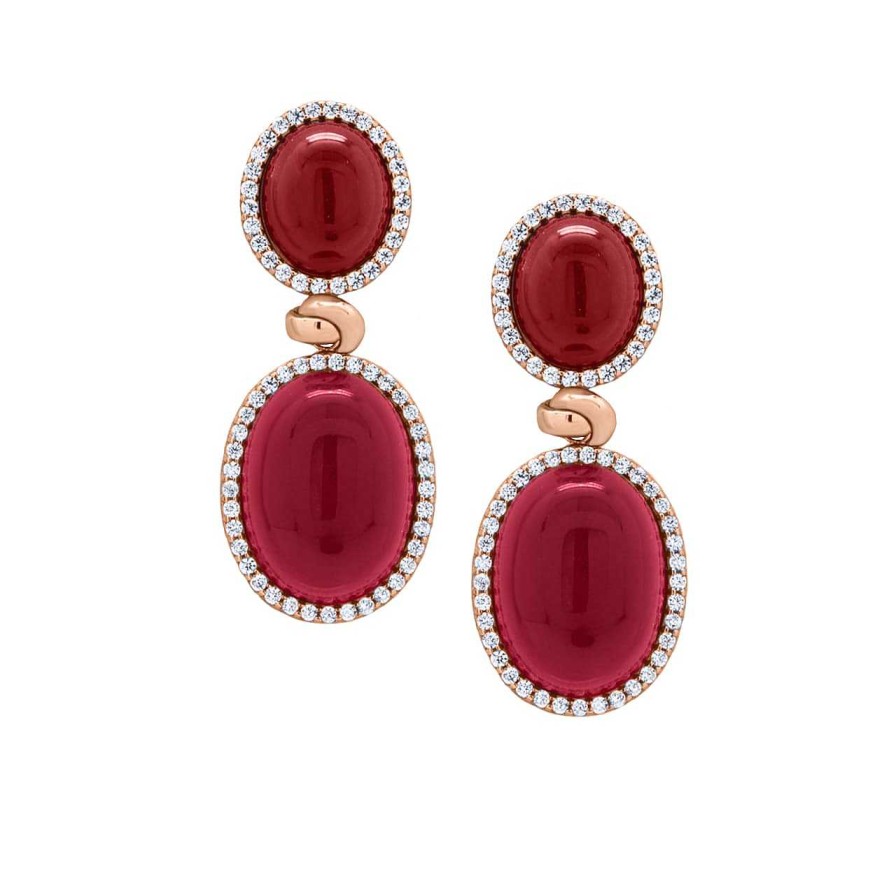 Earrings CANDY | Earrings Tory, 925 Sterling Silver, Rose Gold Plated