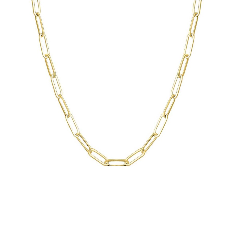 Necklaces CANDY | Paper-Clip-Necklace Sanda, 925 Sterling Silver, Gold-Plated