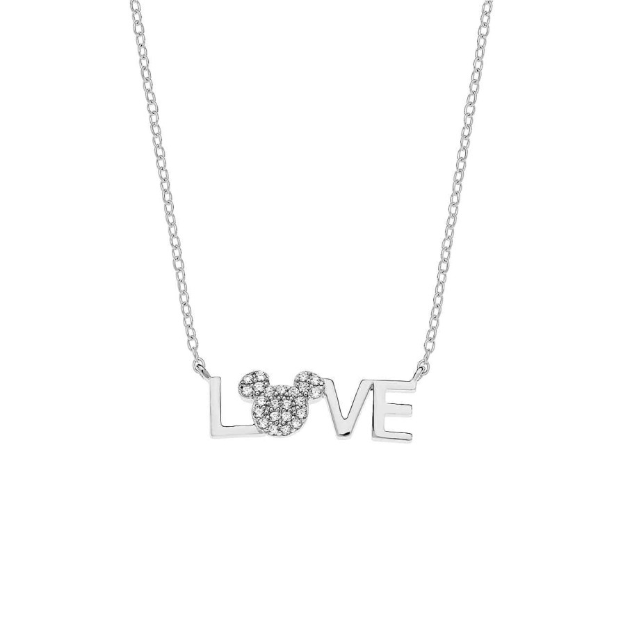 Children CANDY | Disney Necklace Mickey Mouse Love, 925 Sterling Silver