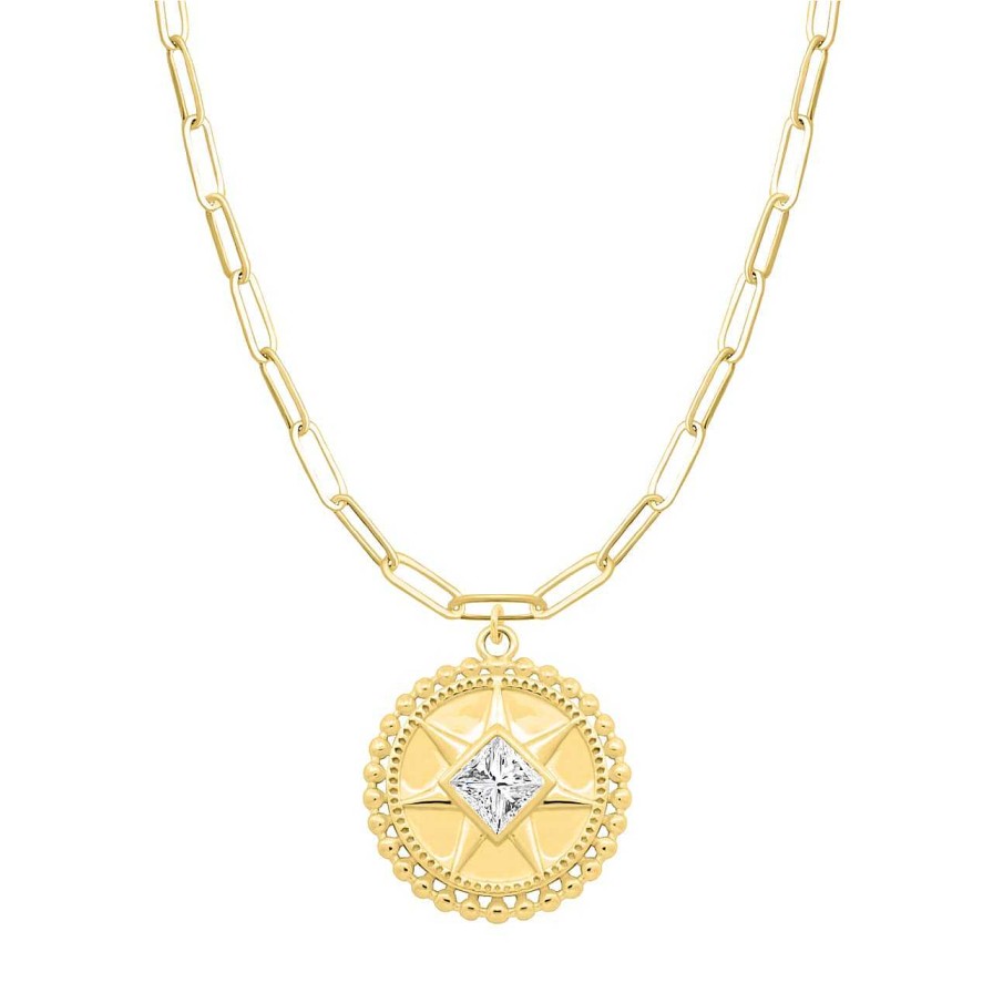 Necklaces CANDY | Necklace Sunburst, 925 Sterling Silver, Gold-Plated