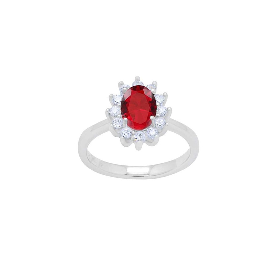 Rings CANDY | Ring Royal, 925 Sterling Silver, Red