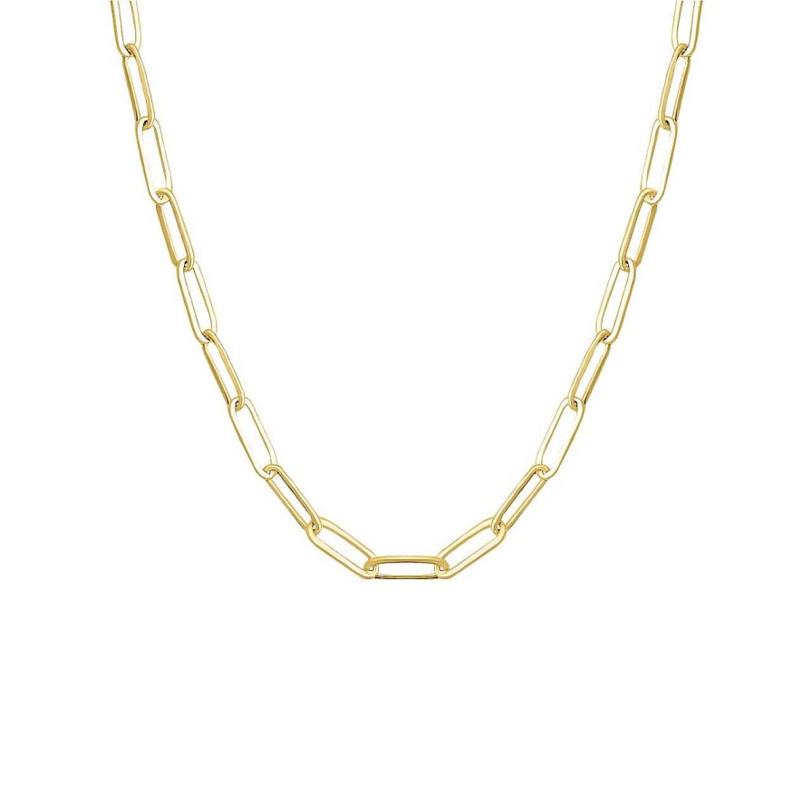 Necklaces CANDY | Paper-Clip-Necklace Sanda, 925 Sterling Silver, Gold-Plated