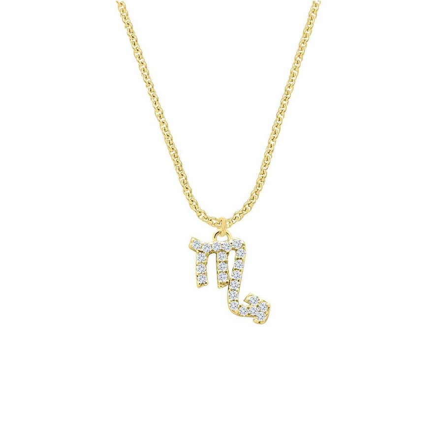 Necklaces CANDY | Necklace Zodiac Scorpio, 925 Sterling Silver, Gold-Plated