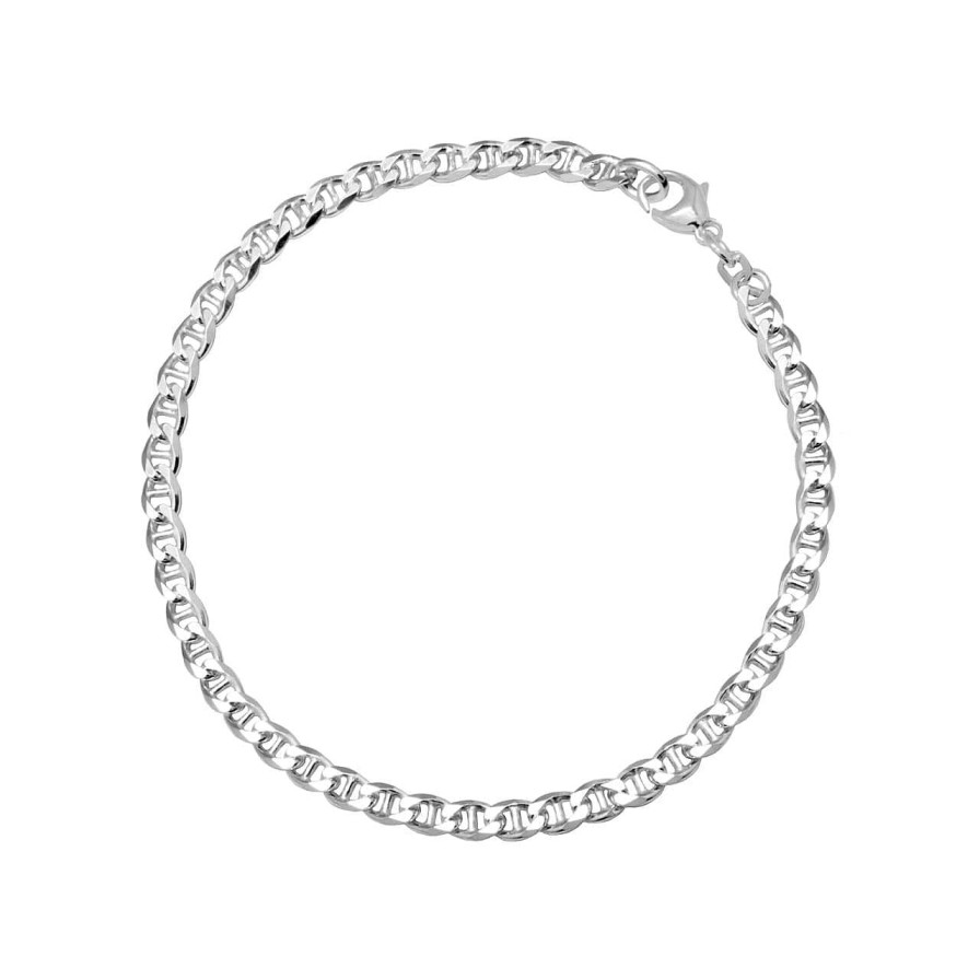 Men CANDY | Bridge Curb Chain Bracelet Ceres M, 925 Sterling Silver