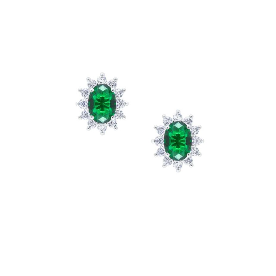 Earrings CANDY | Earrings Royal, 925 Sterling Silver, Green