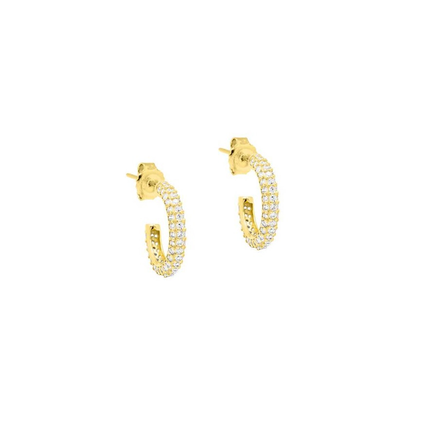 Earrings CANDY | Hoop Earrings Orsen, 925 Sterling Silver, Gold-Plated