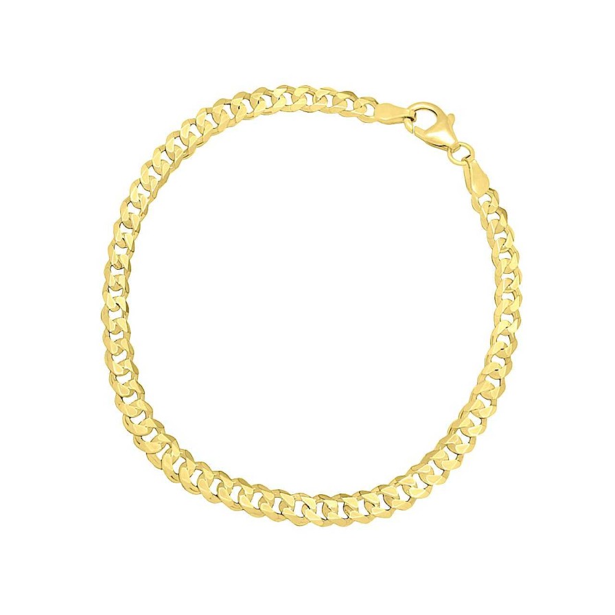 Men CANDY | Curb Chain Bracelet Hemera 4.9 Mm, 925 Sterling Silver, Gold-Plated