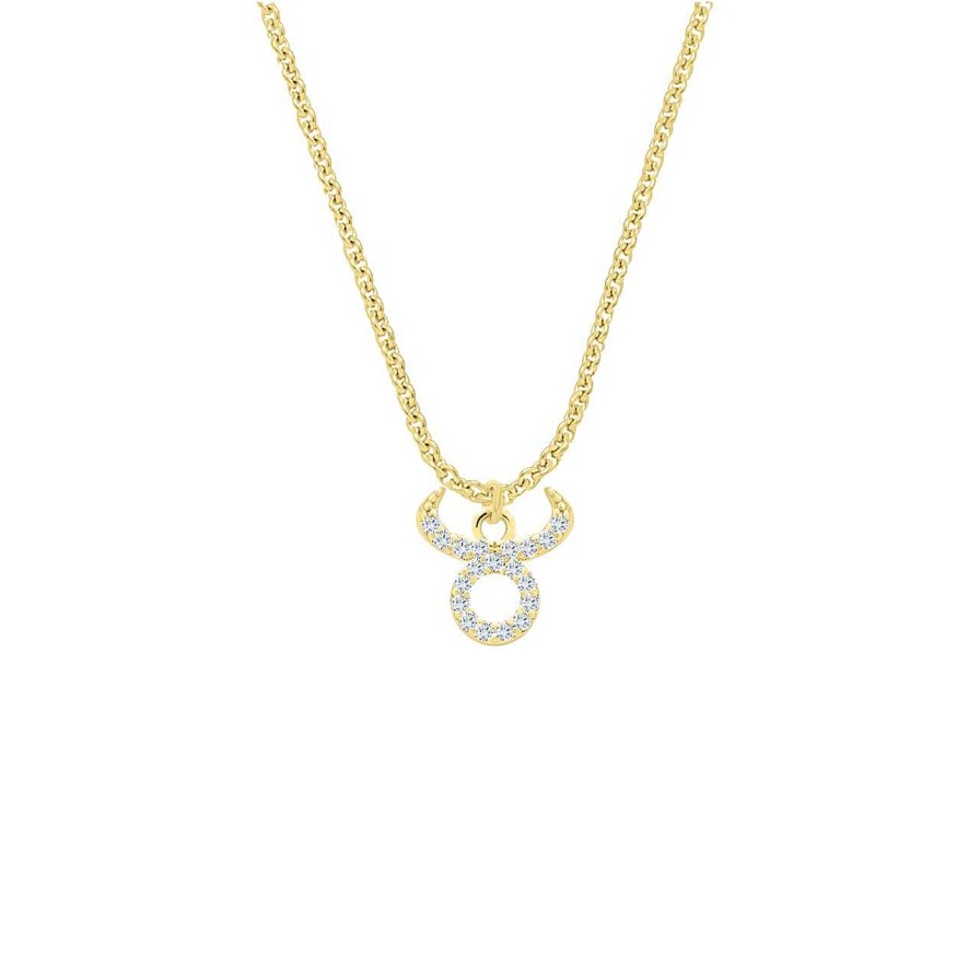 Necklaces CANDY | Necklace Zodiac Taurus, 925 Sterling Silver, Gold-Plated