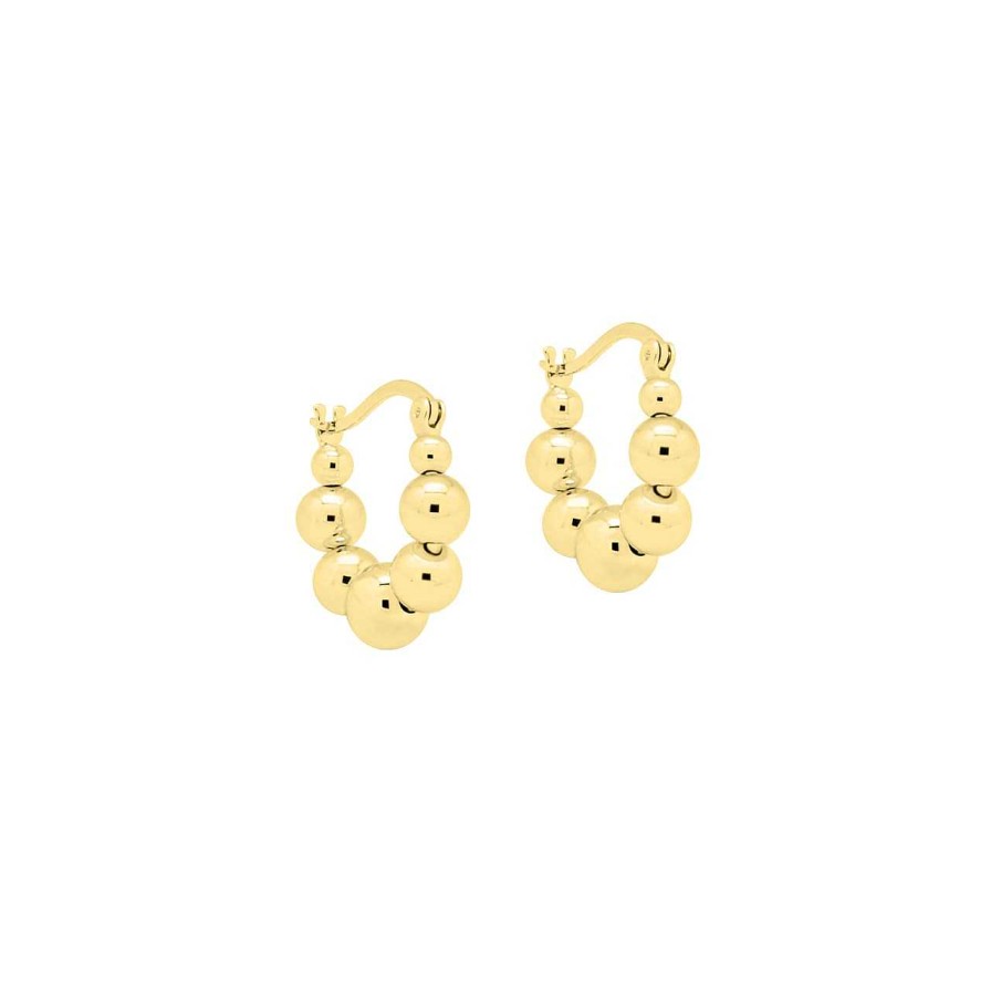 Earrings CANDY | Hoop Earrings Amia, 925 Sterling Silver, Gold-Plated