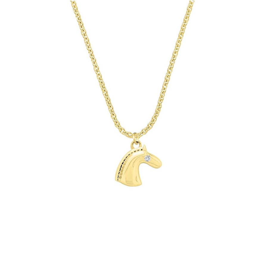 Children CANDY | Necklace Horse, 925 Sterling Silver, Gold-Plated