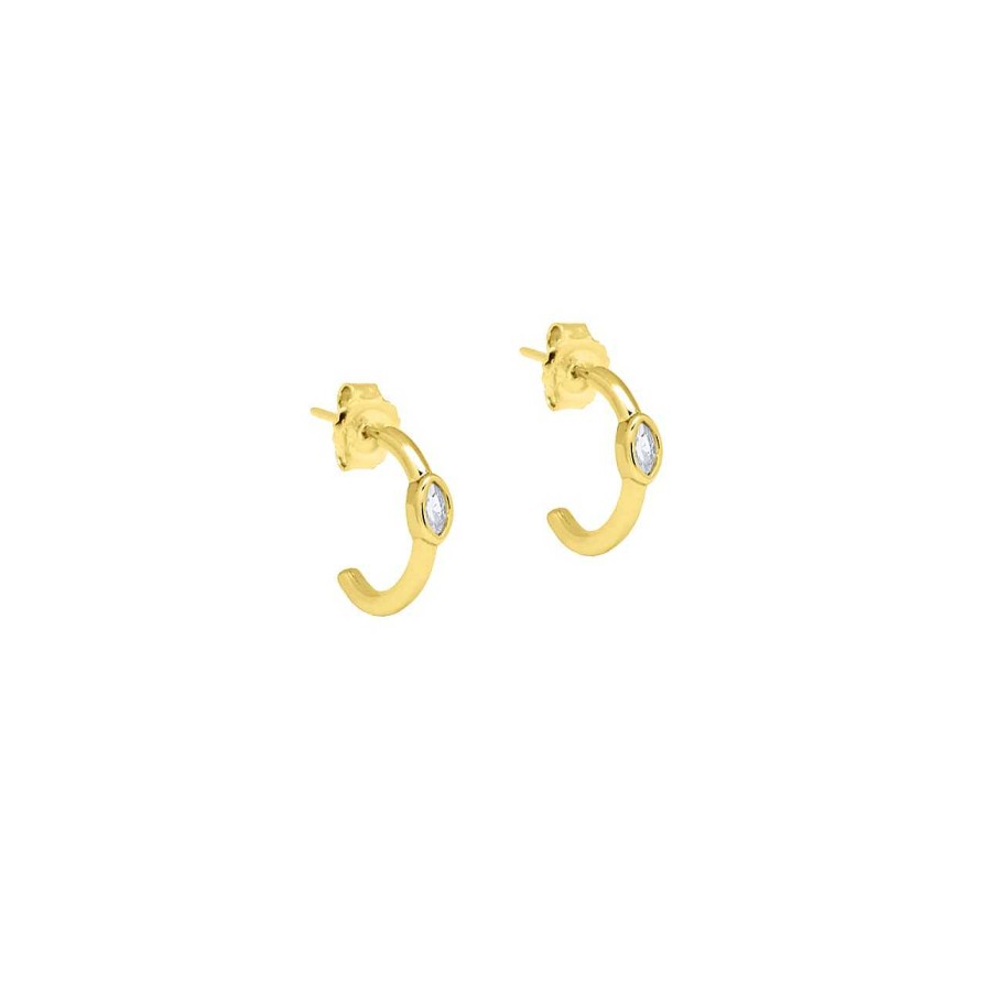 Earrings CANDY | Hoop Earrings Faia, 925 Sterling Silver, Gold-Plated