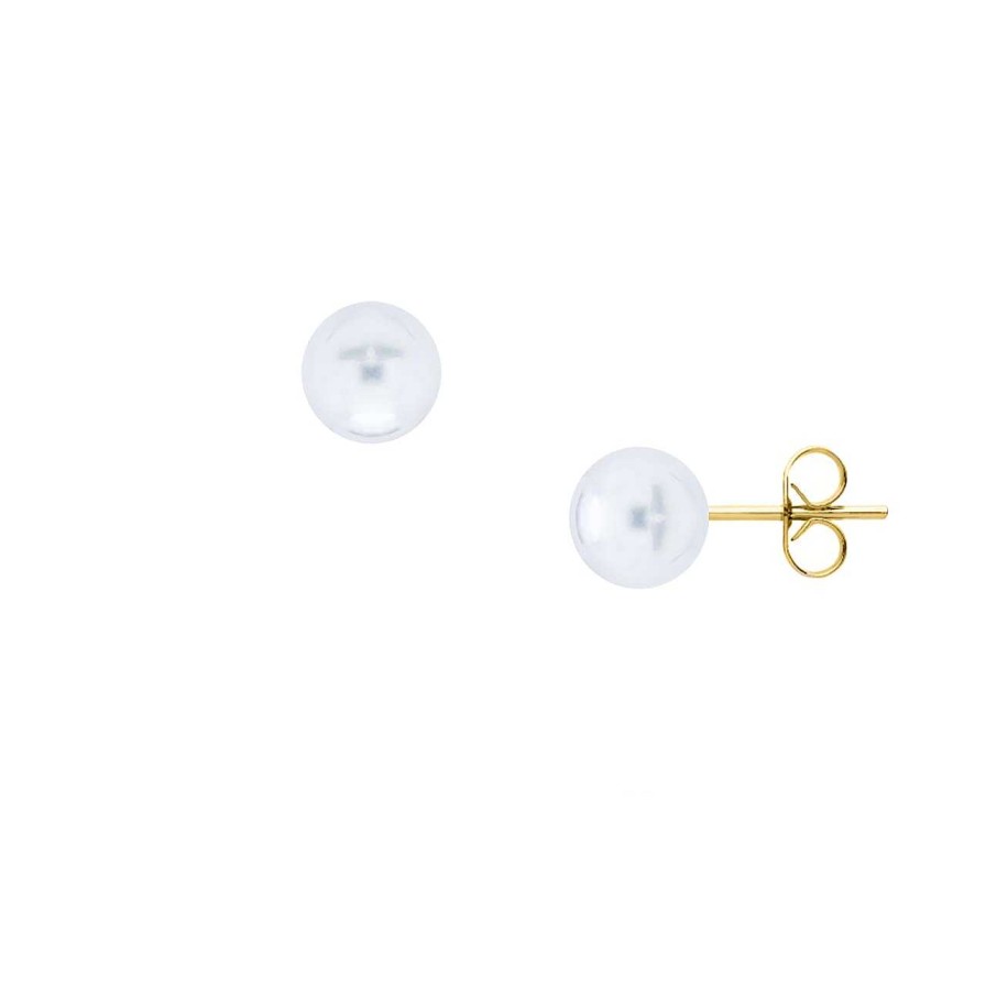 Earrings CANDY | Earstuds Sofia 6 Mm, 925 Sterling Silver, Gold-Plated