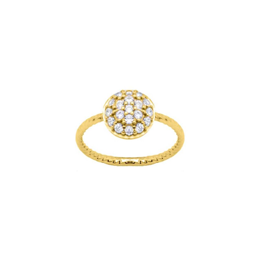 Rings CANDY | Ring Dot, 925 Sterling Silver, Gold-Plated