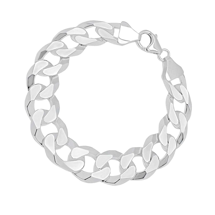 Men CANDY | Curb Chain Bracelet Hemera 18.4 Mm, 925 Sterling Silver