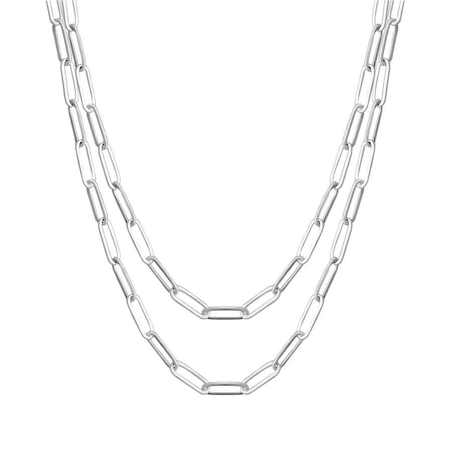 Necklaces CANDY | Paper-Clip-Necklace Sanda, 925 Sterling Silver