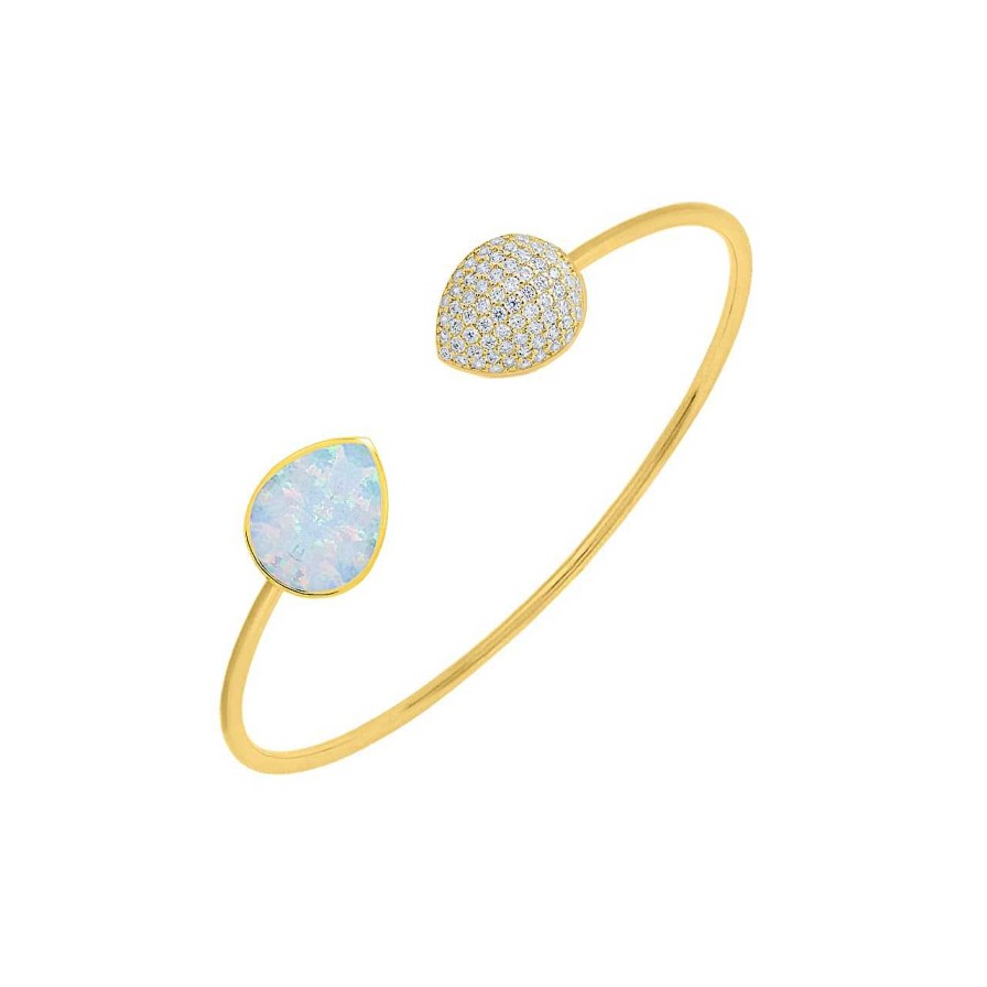 Bracelets CANDY | Bangle Palia, 925 Sterling Silver, Gold Plated