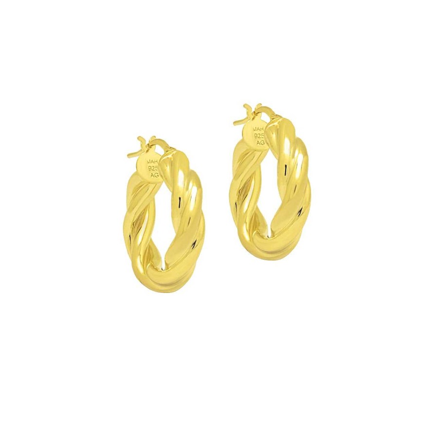 Earrings CANDY | Hoop Earrings Shea, 925 Sterling Silver, Gold-Plated