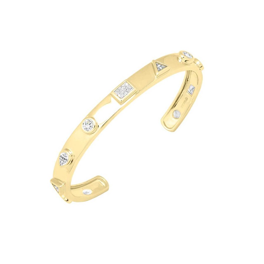 Bracelets CANDY | Bangle Sefro, 925 Sterling Silver, Gold-Plated