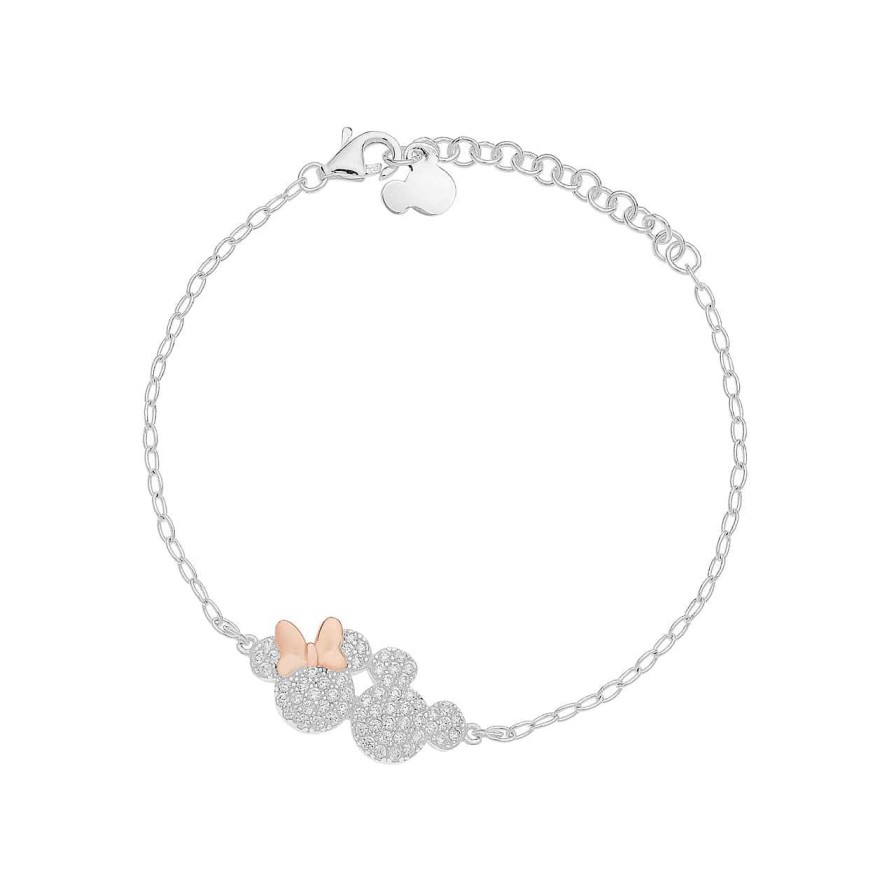 Children CANDY | Disney Bracelet Micky & Minnie Mouse, 925 Sterling Silver