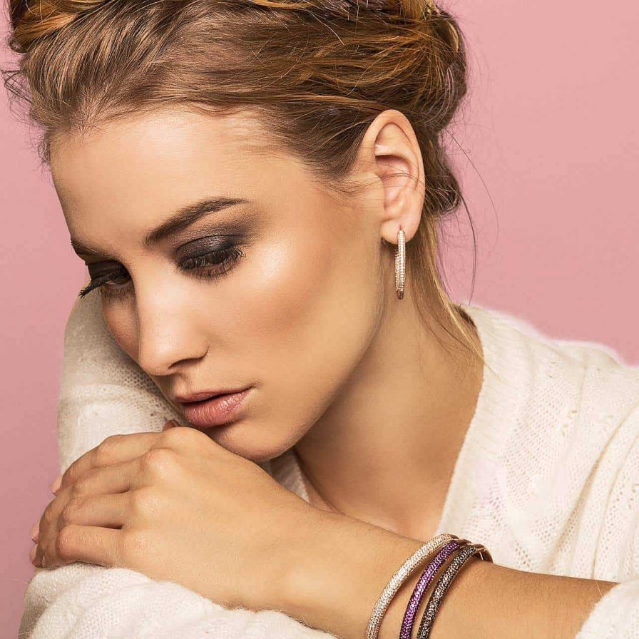 Bracelets CANDY | Bangle Mavi, 925 Sterling Silver, Rose Gold Plated