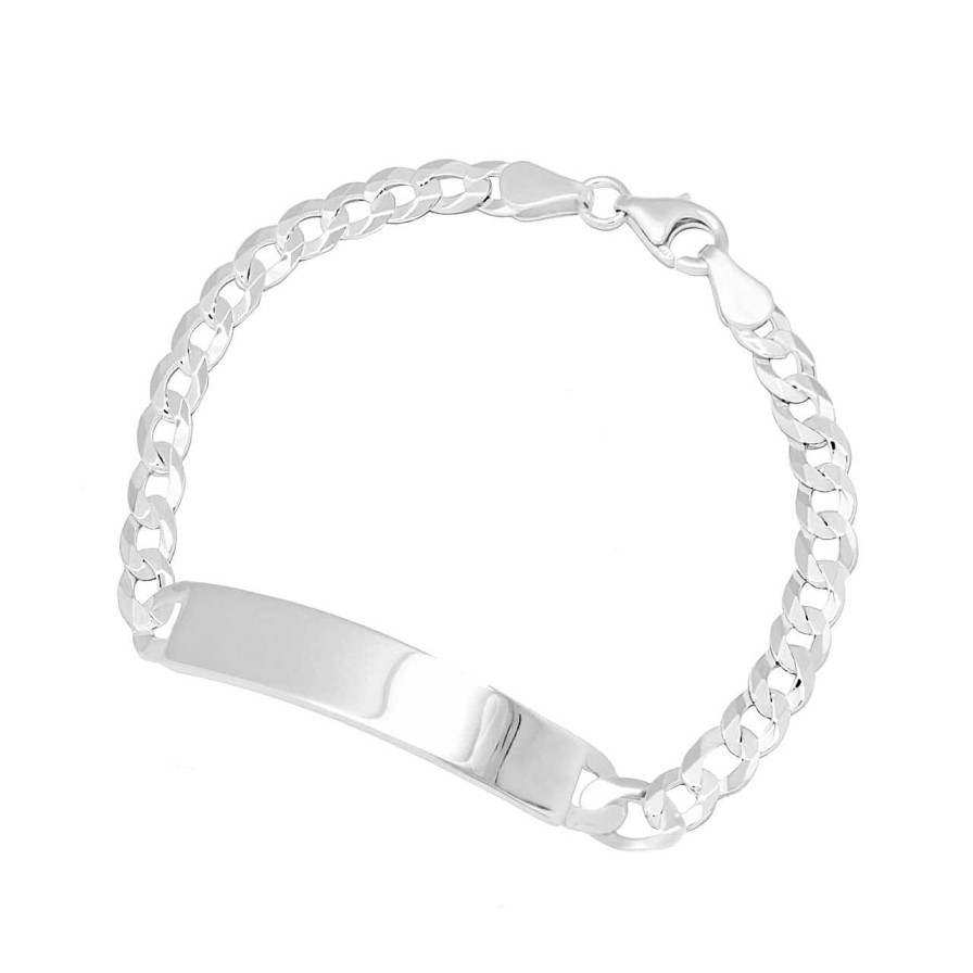 Men CANDY | Id Bracelet Curb 8.0 Mm, 925 Sterling Silver