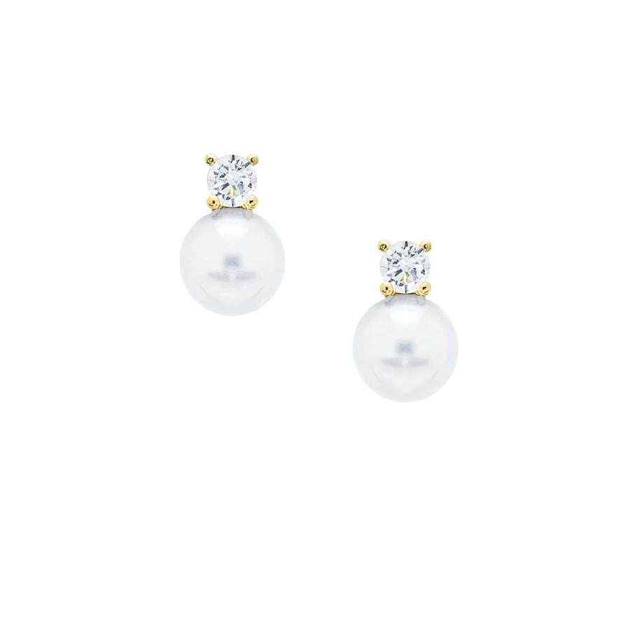 Earrings CANDY | Earstuds Delia, 925 Sterling Silver, Gold-Plated