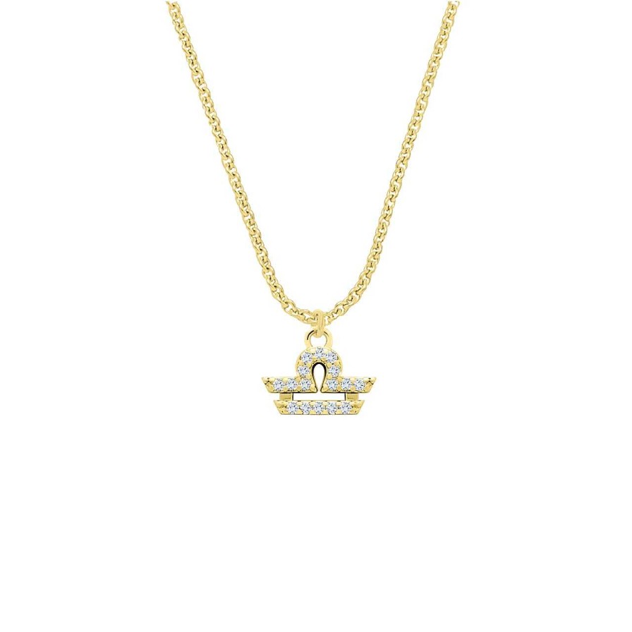 Necklaces CANDY | Necklace Zodiac Libra, 925 Sterling Silver, Gold-Plated