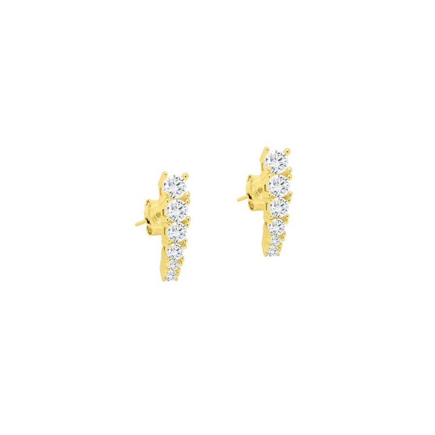 Earrings CANDY | Earrings Enza, 925 Sterling Silver, Gold-Plated