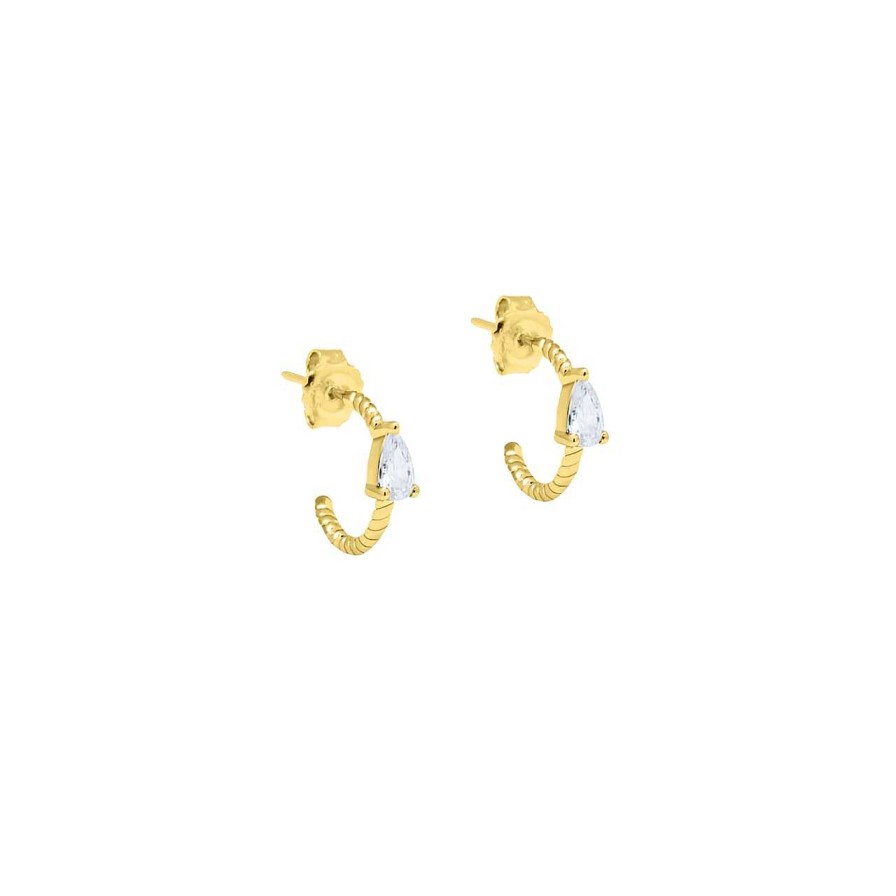 Earrings CANDY | Hoop Earrings Brida, 925 Sterling Silver, Gold-Plated