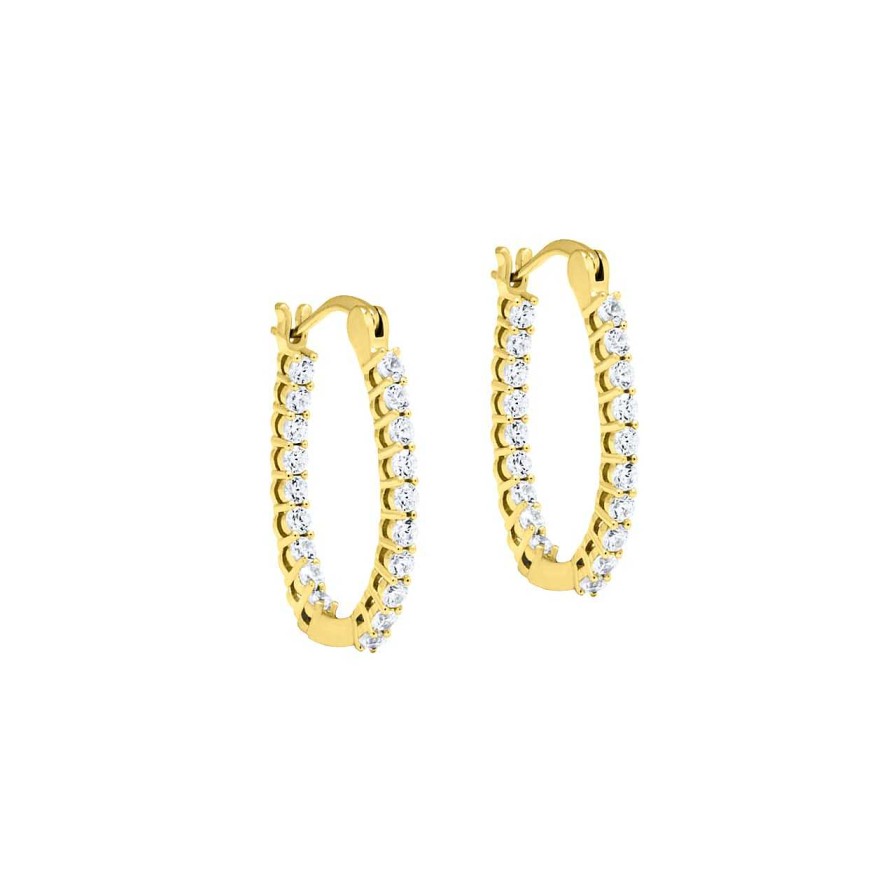 Earrings CANDY | Hoop Earrings Calypso, 925 Sterling Silver, Gold-Plated