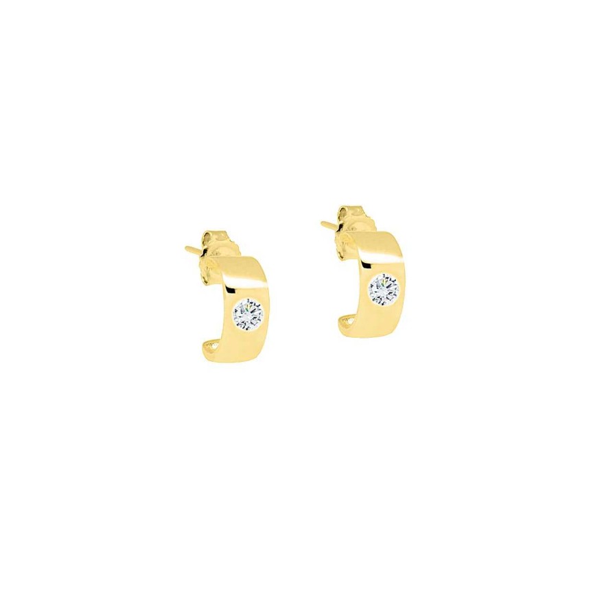 Earrings CANDY | Hoop Earrings Giro, 925 Sterling Silver, Gold-Plated