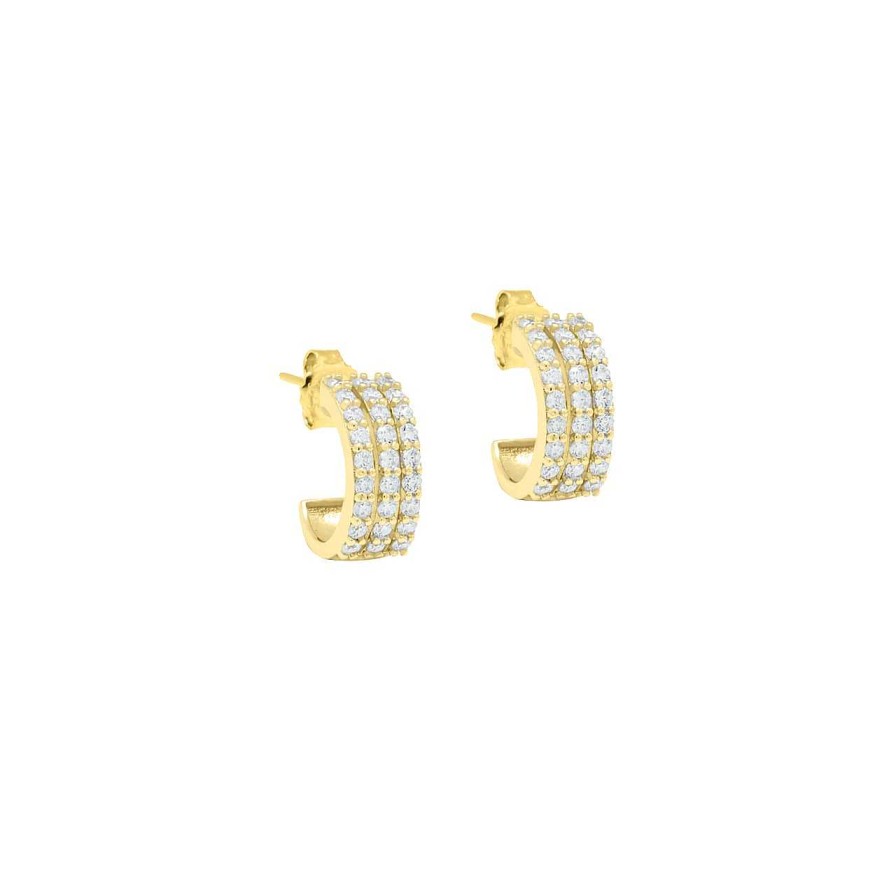 Earrings CANDY | Hoop Earrings Paz, 925 Sterling Silver, Gold-Plated