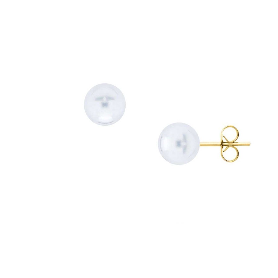 Earrings CANDY | Earstuds Sofia 8 Mm, 925 Sterling Silver, Gold-Plated