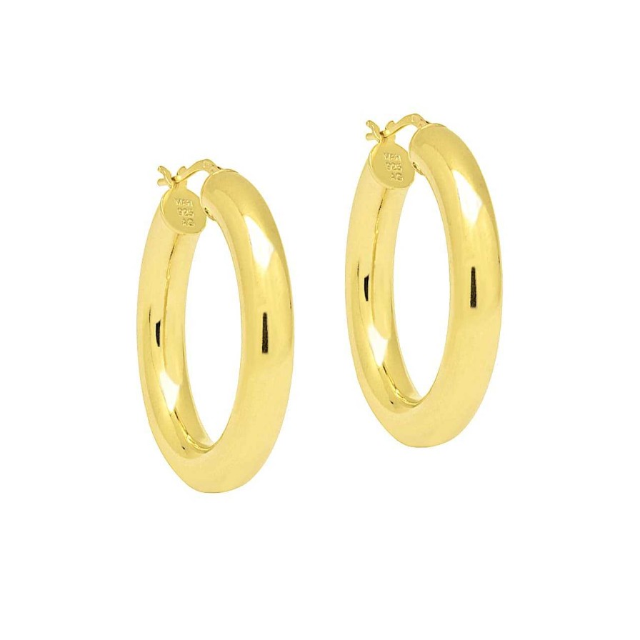 Earrings CANDY | Hoop Earrings Selby, 925 Sterling Silver, Gold-Plated