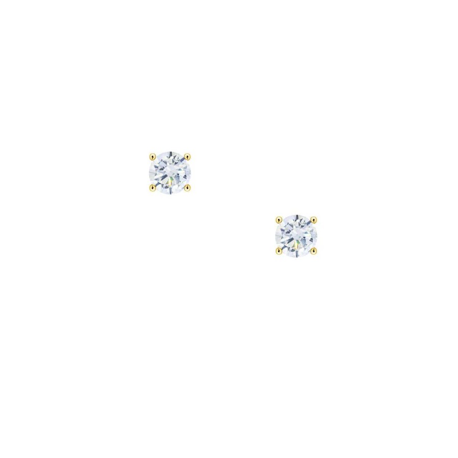 Earrings CANDY | Earstuds Demure 3 Mm, 925 Sterling Silver, Gold-Plated