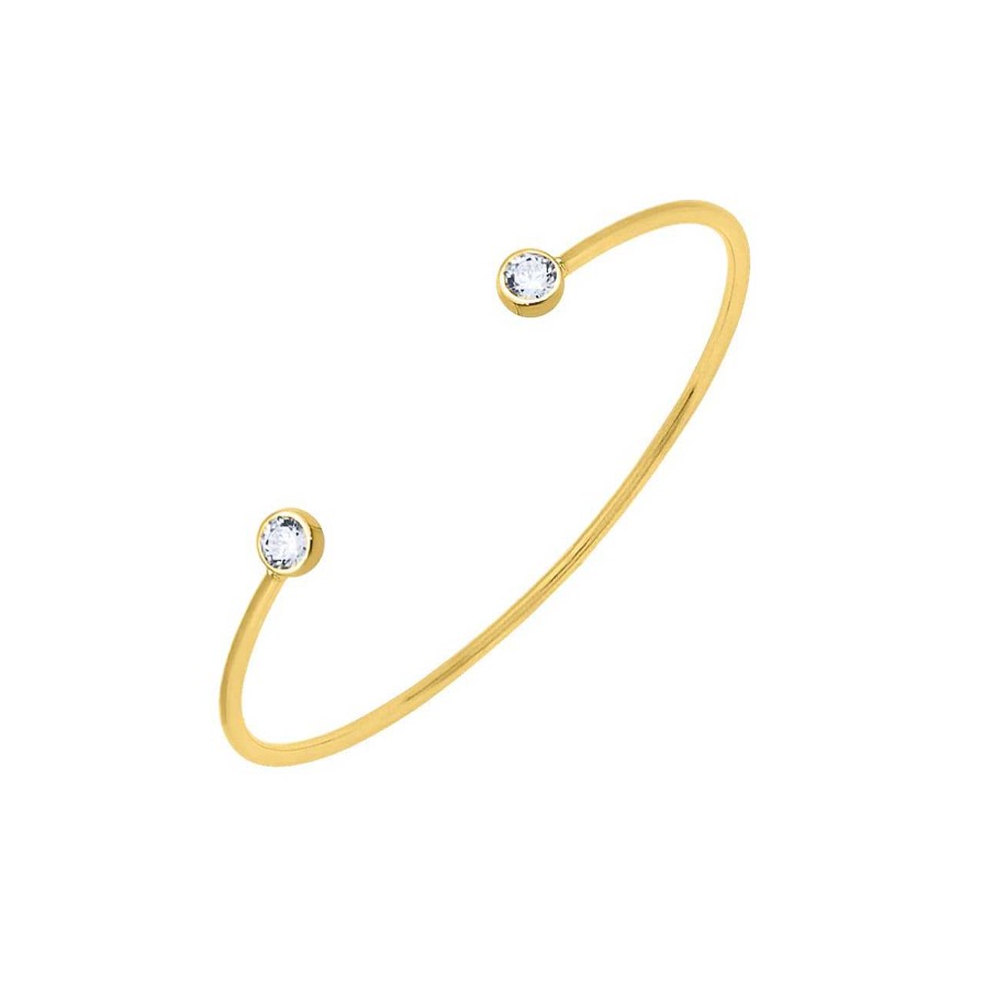 Bracelets CANDY | Bangle Sheer Bliss, 925 Sterling Silver, Gold-Plated