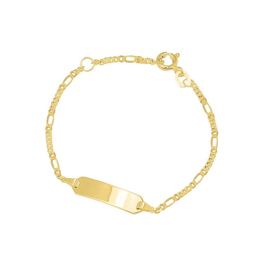 Children CANDY | Children'S Id Bracelet Lily, 925 Sterling Silver, Gold-Plated