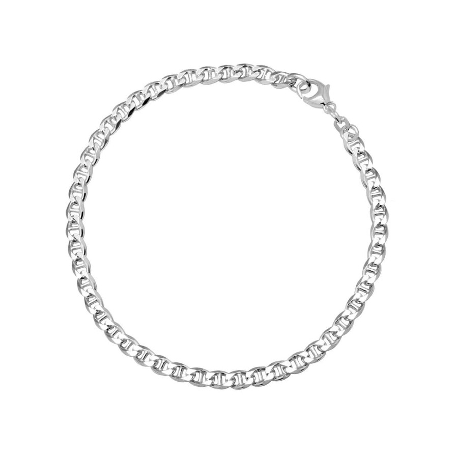 Bracelets CANDY | Bridge Curb Chain Bracelet Ceres M, 925 Sterling Silver