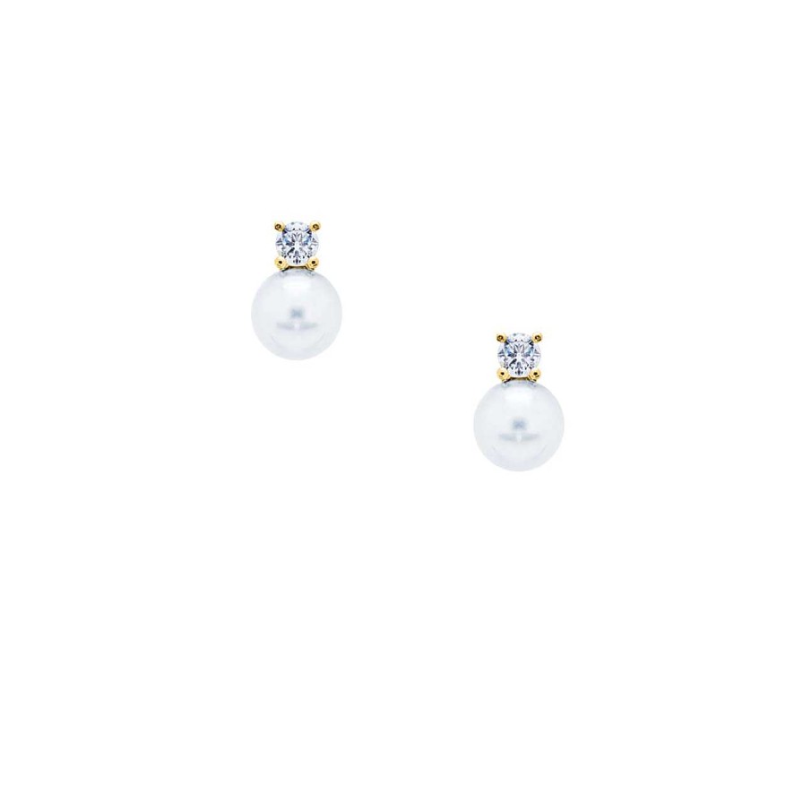 Earrings CANDY | Earstuds Dea, 925 Sterling Silver, Gold-Plated