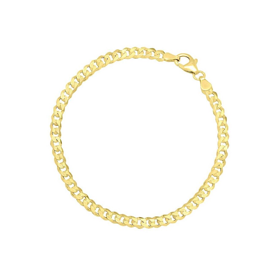 Men CANDY | Curb Chain Bracelet Hemera 3.3 Mm, 925 Sterling Silver, Gold-Plated