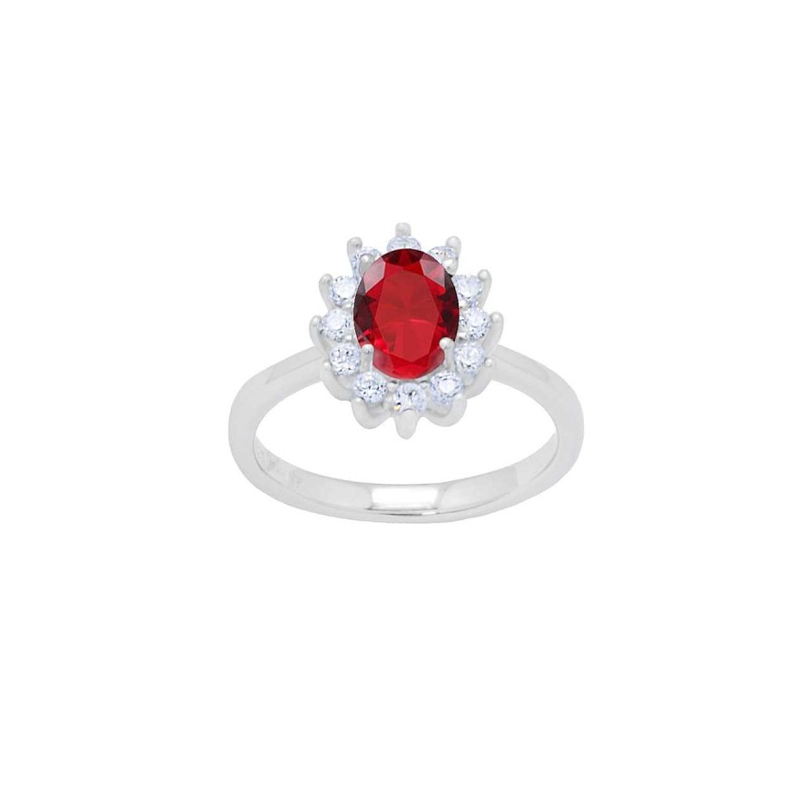 Rings CANDY | Ring Royal, 925 Sterling Silver, Red