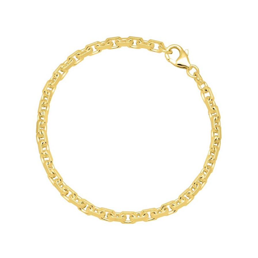 Men CANDY | Anchor Chain Bracelet Zelos, 925 Sterling Silver, Gold-Plated