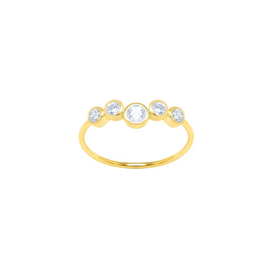 Rings CANDY | Ring Brooks, 925 Sterling Silver, Gold Plated